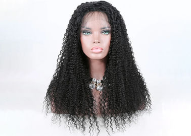 ประเทศจีน 20 นิ้ว Kinky Curly Hair Hair Wigs ลูกไม้เต็มตัวจาก Swiss Lace พร้อมยืดหูจากหู ผู้ผลิต
