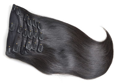 ประเทศจีน Natural Black 100 Human Hair Clip ในส่วนขยายจากผู้บริจาครายเดียว ผู้ผลิต